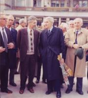 Emil Constantinescu Cu Corneliu Coposu in timpul campaniei electorale din 1992