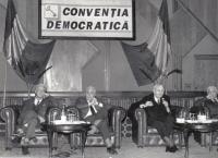 Iul - Conventia Democrata - S. Cunescu, R. Campeanu, CC, Otto Weber