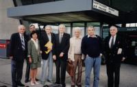 Iul - Sosirea la aeroportul din Washington - O. Webber, CC, S. Isarescu, V. Bratianu, N. Manolescu