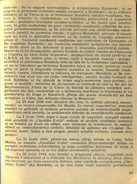 Armistițiul din 1944 și implicațiile lui