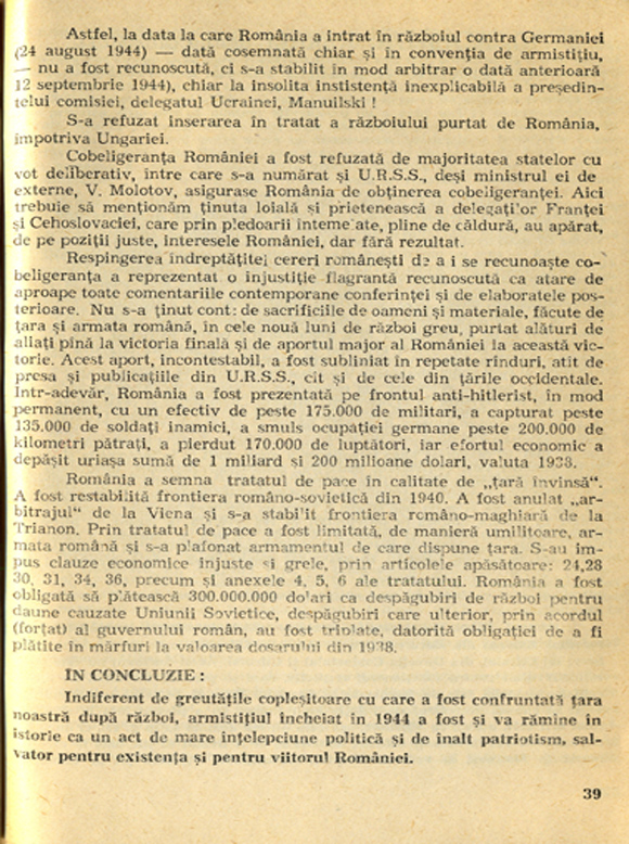 Armistițiul din 1944 și implicațiile lui