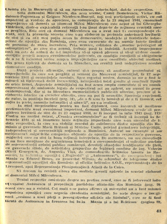 Armistițiul din 1944 și implicațiile lui