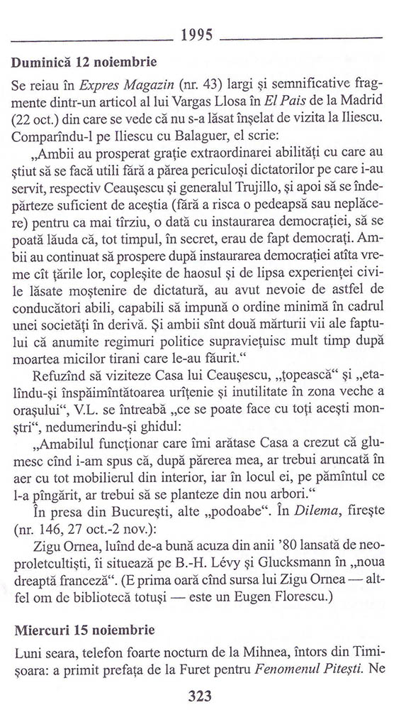 'Jurnal 1994-1995', Monica Lovinescu