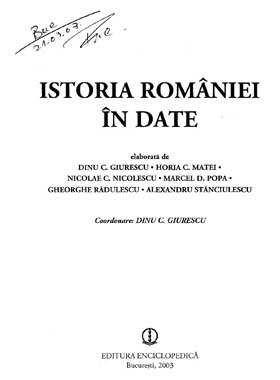 Istoria Romaniei in date