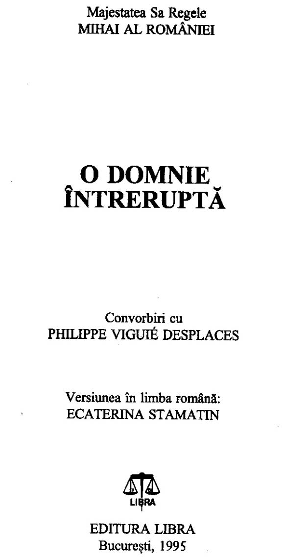 Editura - O domnie intrerupta