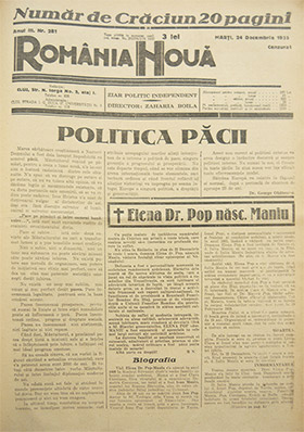 Romania Noua - 24 decembrie 1935