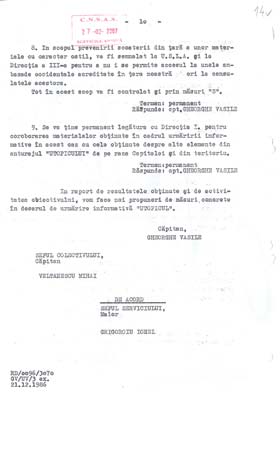 Notă de stadiu - dosar de urmărire informativă - 21-12-1986 pagina 10
