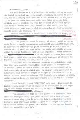 Notă de stadiu - dosar de urmărire informativă - 1987 pagina 4