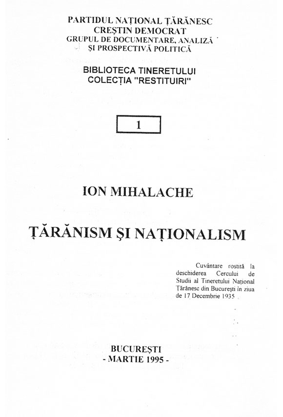 Ion Mihalache... la 17.12.1935
