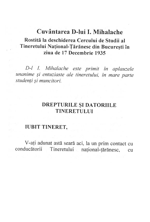 Ion Mihalache... la 17.12.1935