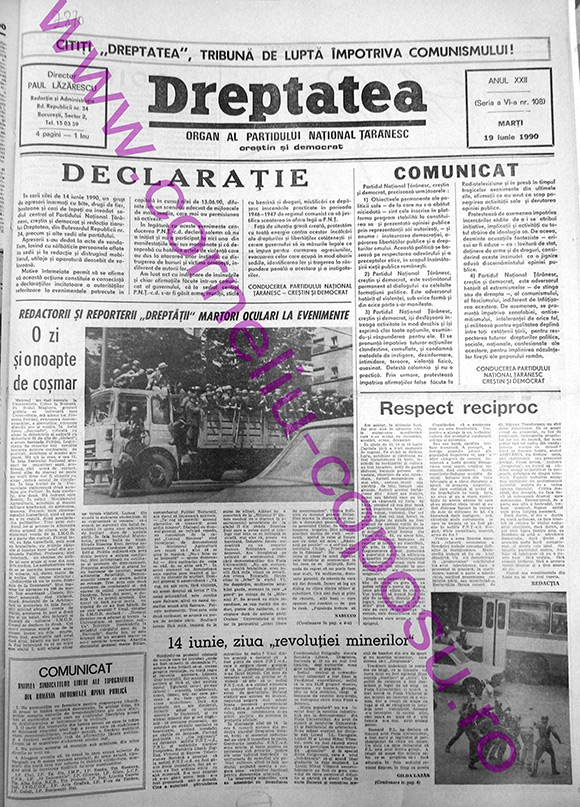 Dreptatea Anul XXII (Seria a IV-a) nr 108 - Marţi 19 iunie 1990