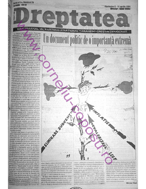 Dreptatea Seria a V-a, nr 29, Săptămâna 13-19 aprilie 1994