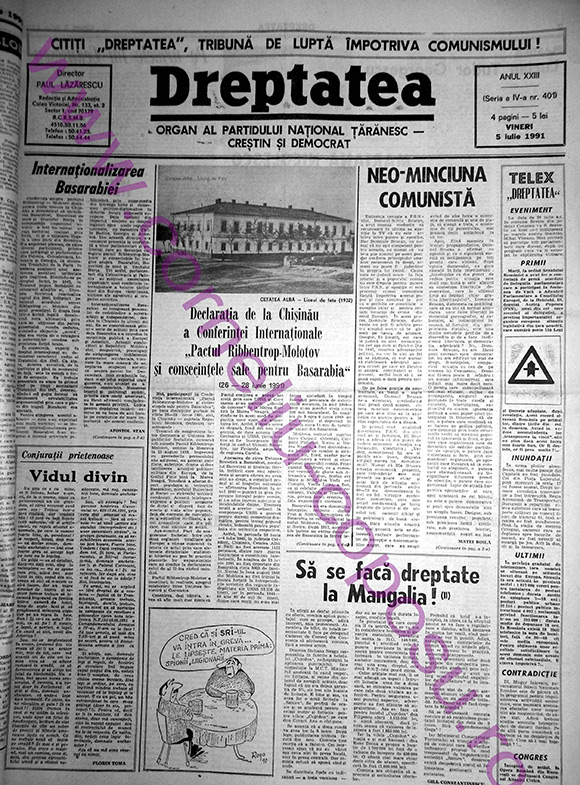 Dreptatea Anul XXIII (Seria a IV-a) nr 401 - Vineri 5 iulie 1991