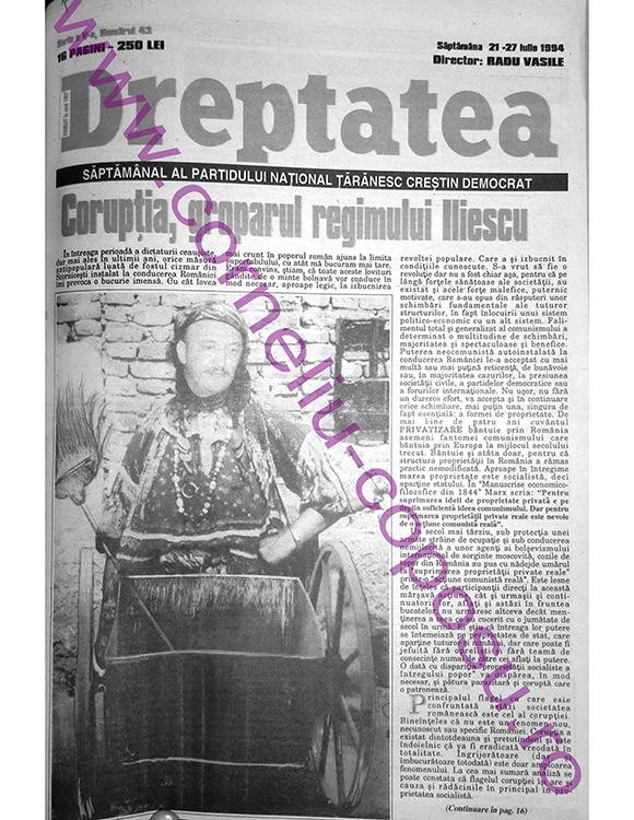 Dreptatea Seria a V-a, nr 43, Săptămâna 21-27 iulie 1994