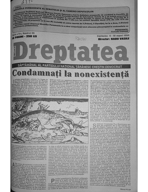 Dreptatea Seria a V-a, nr 45, Săptămâna 04-10 august 1994