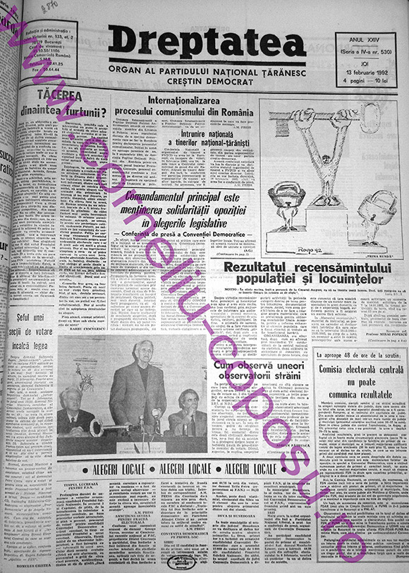 Dreptatea Anul XXIV (Seria a IV-a) nr 530 - Joi 13 februarie 1992