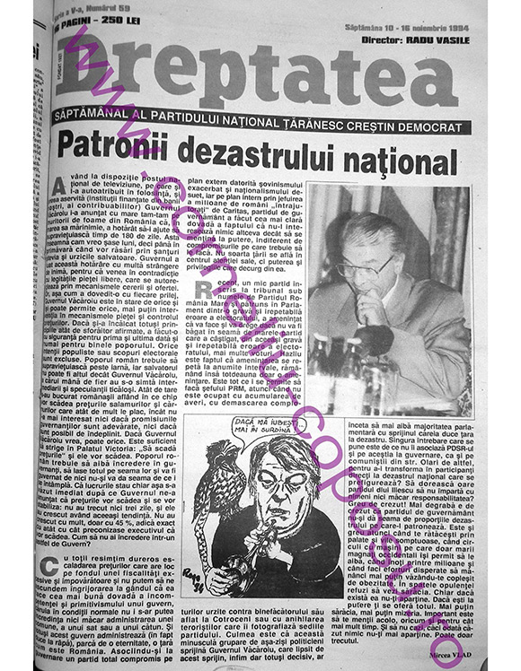 Dreptatea Seria a V-a, nr 59, Săptămâna 10-16 noiembrie 1994