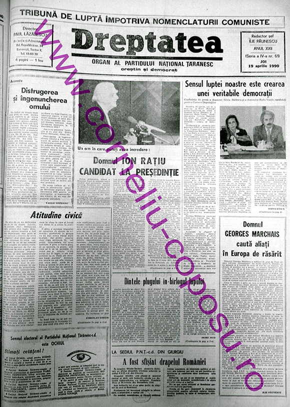 Dreptatea Anul XXII (Seria a IV-a) nr 61 - Joi 19 aprilie 1990