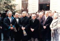 Februarie 1993 - Dezvelirea bustului lui Iuliu Maniu la sediul PNTCD - Radu Vasile, Corneliu Coposu 1
