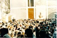 Februarie 1993 - Dezvelirea bustului lui Iuliu Maniu la sediul PNTCD - Radu Vasile, Corneliu Coposu 2