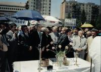 Alba Iulia - 28 mai 1995 - Dezvelirea statuii lui Iuliu Maniu 01