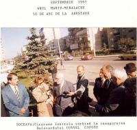 Septembrie 1997 Suceava Cicerone Ionitoiu la inaugurare bulevard Corneliu Coposu
