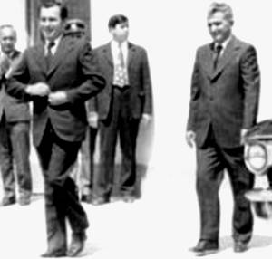 Ion Iliescu si N. Ceausescu la Iasi