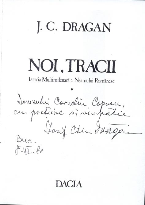 Autograf Josif Constantin Dragan