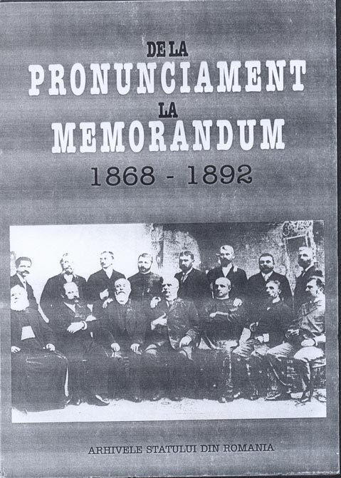 Copertă 'De la pronunciament la memorandum'