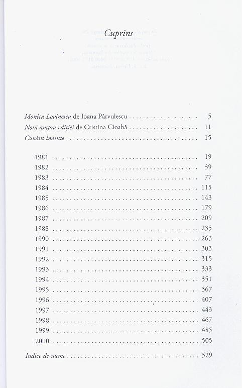 Jurnal esenţial, Monica Lovinescu