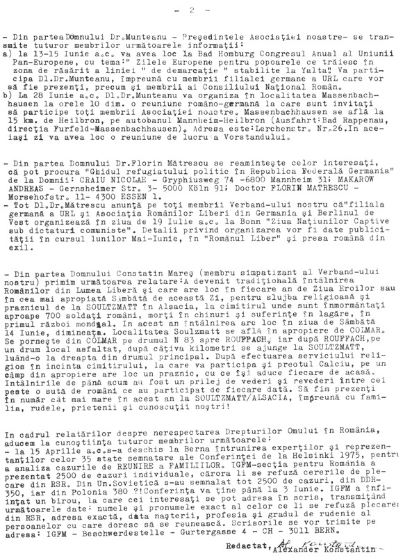 Buletin informativ nr. 3 - 15 mai 1986