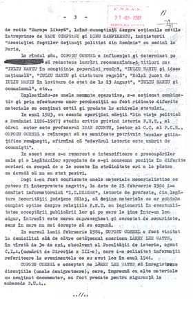 Notă de stadiu - dosar de urmărire informativă - 21-12-1986 pagina 3