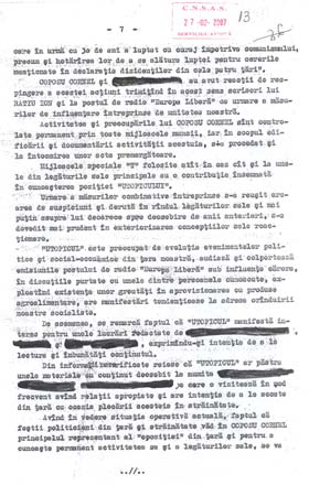 Notă de stadiu - dosar de urmărire informativă - 21-12-1986 pagina 7