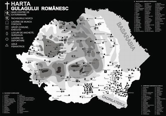Harta gulagului românesc