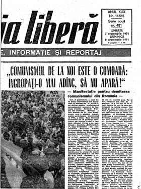 articol Romania Libera 7 sept 1991