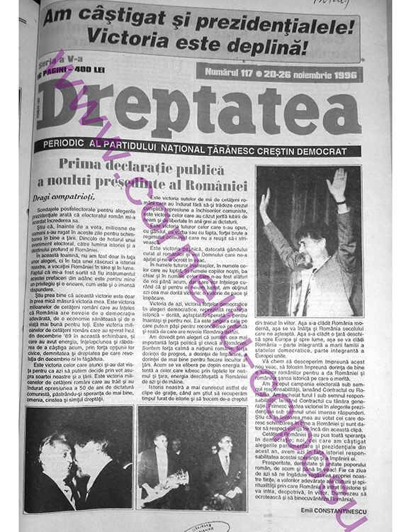 Dreptatea Seria a V nr 117 - 20-26 noiembrie 1996