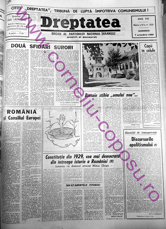 Dreptatea Anul XXII (Seria a IV-a) nr 203 - Duminică 7 octombrie 1990