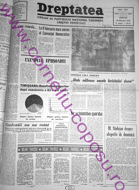 Dreptatea Anul XXIV (Seria a IV-a) nr 529 - Miercuri 12 februarie 1992