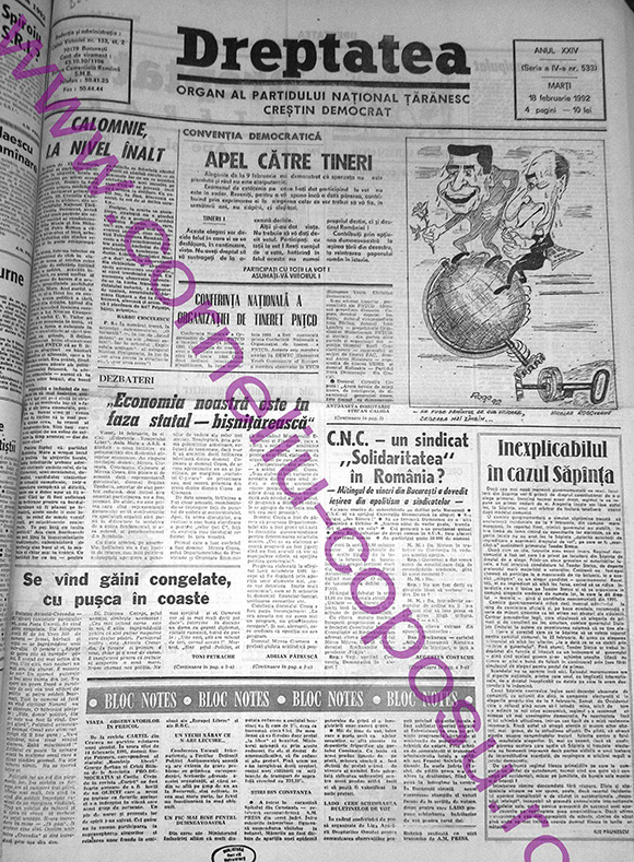Dreptatea Anul XXIV (Seria a IV-a) nr 533 - Marţi 18 februarie 1992