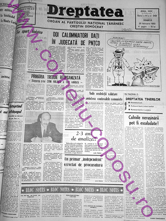 Dreptatea Anul XXIV (Seria a IV-a) nr 542 - Sâmbătă 29 februarie 1992